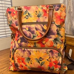 Patricia NashCanvas Trapani Convertible Backpack Summer Drawing NWT